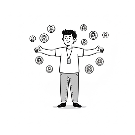 Illustration of access being granted to a new hire